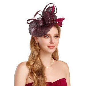 3242 Women's Pillbox Fascinator Hat For Kentucky Derby, Tea Party, And